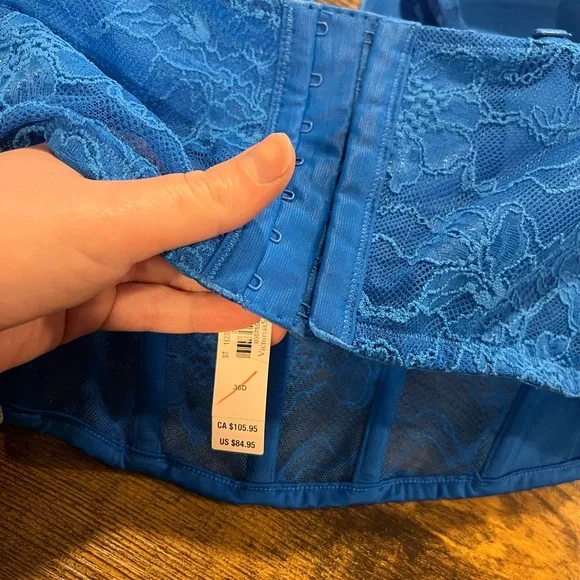 Victoria's Secret Bombshell Blue Bustier Bra & Corset Top BRAND NEW! - Picture 6 of 6
